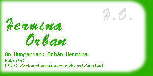 hermina orban business card