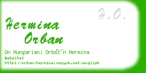 hermina orban business card